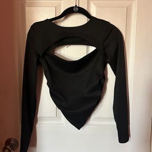 KANJI BLACK SIZE SMALL WOMENS TOP GOING OUT PARTY TRENDY CROP TOP NWT NEW TAGS